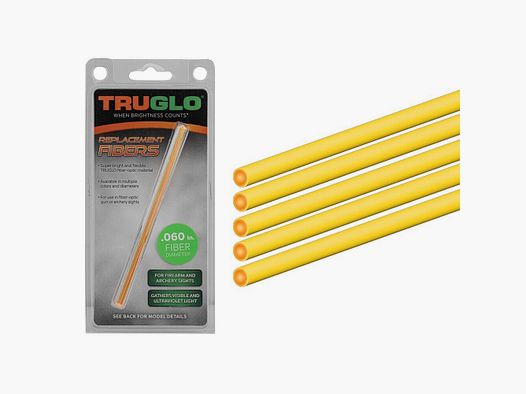 Set aus 5 fluoreszierenden bicolor Glasfasern – Truglo Durchmesser 2,5 mm