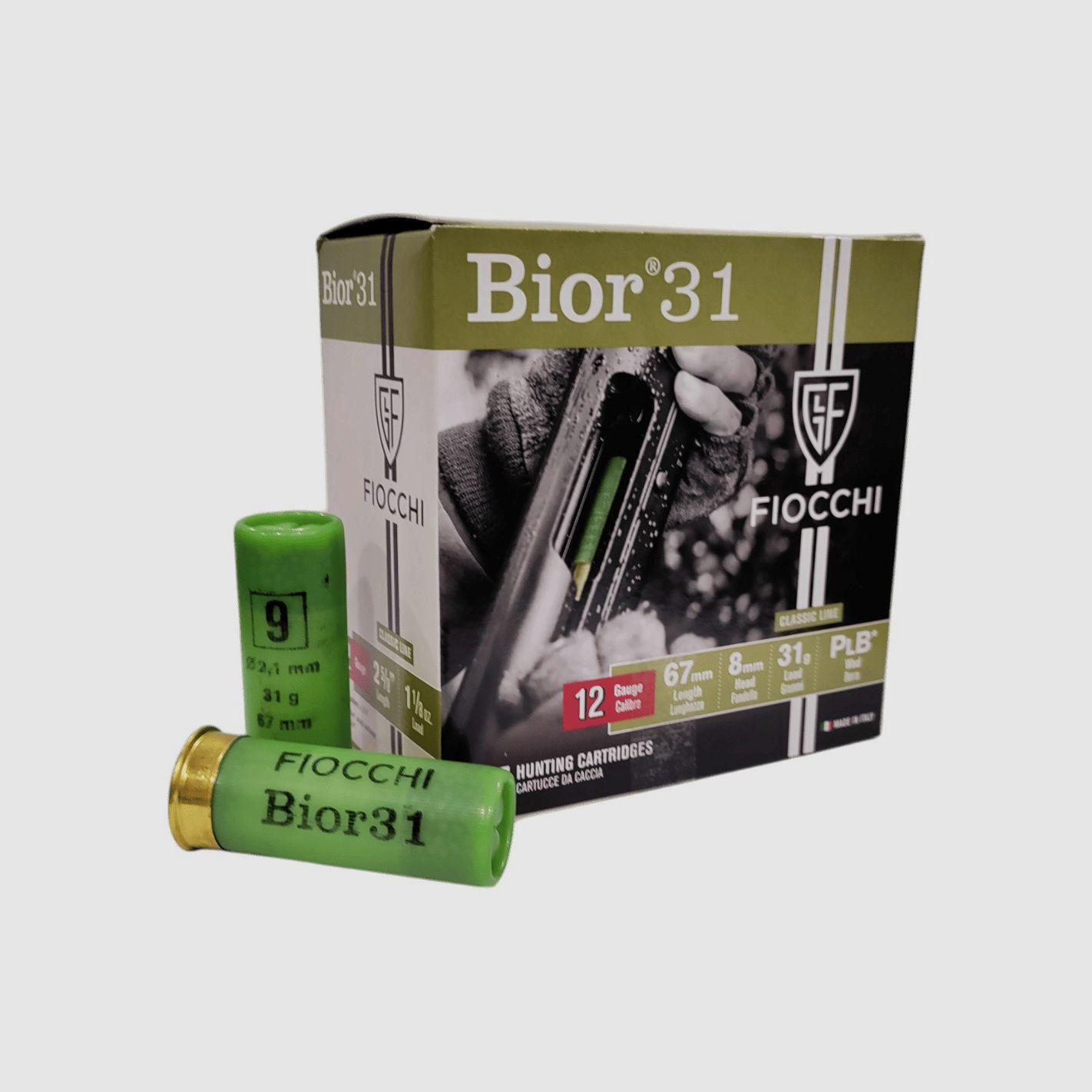 Fiocchi Bior 31 Patronen 12/67 31 g Bleischrot 9