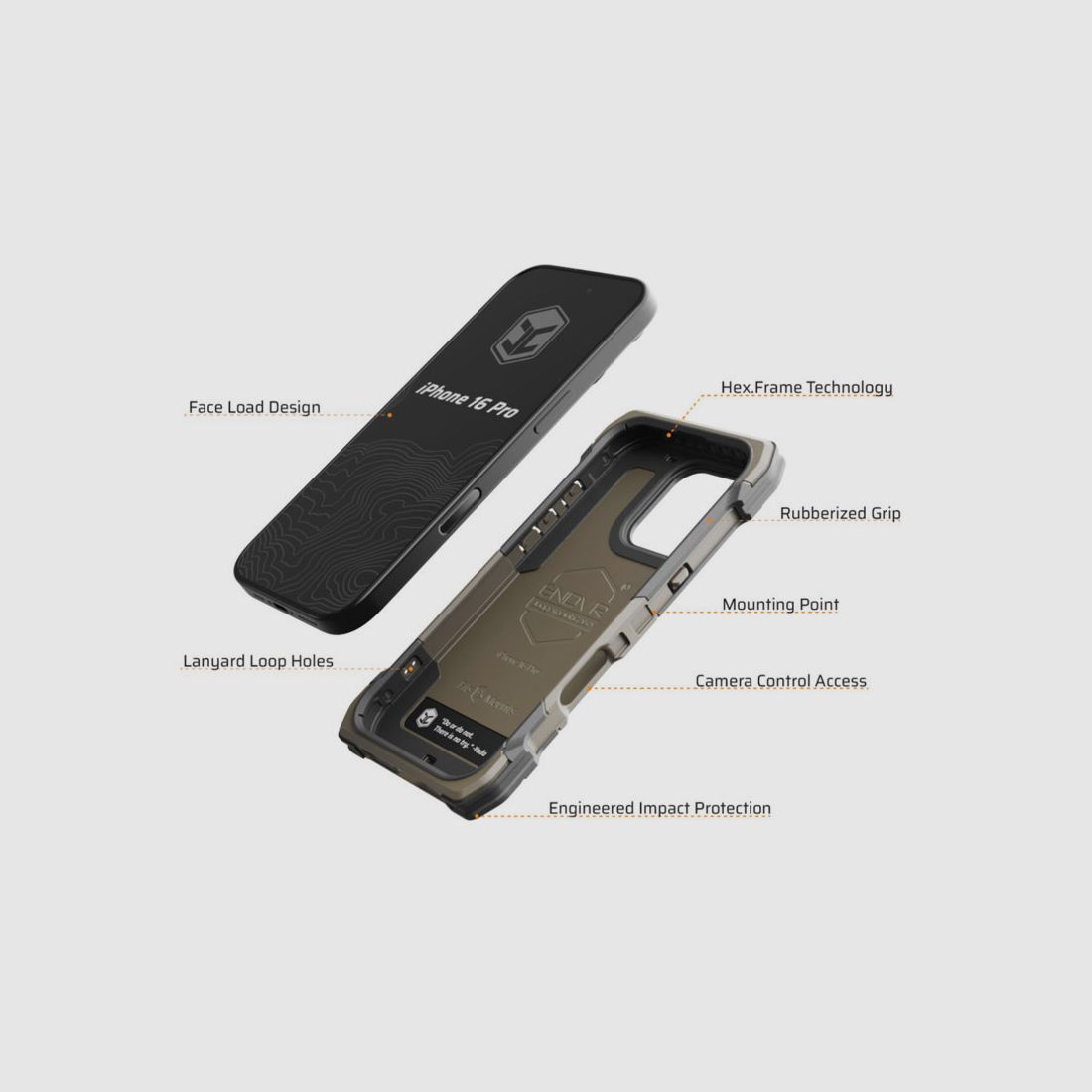 Juggernaut ENDVR Handy-Schutzhülle IPhone 16 pro / SCHWARZE Hülle