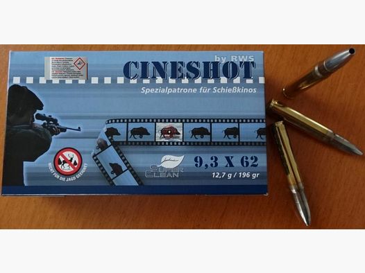 RWS Cineshot cartridges: 9.3x62, RWS Cineshot