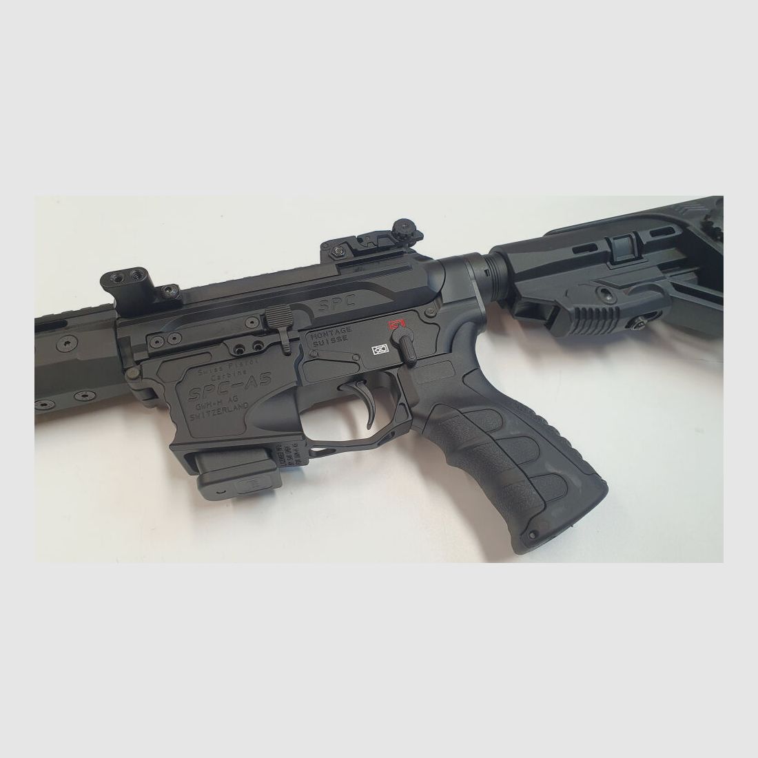 GWMH AG Semi-Automatic Rifle GWMH SPC-HUNTER A5 17" (SWISS PISTOL CARBINE) BLACK Cal.9x19 AR15 Glock Magazine