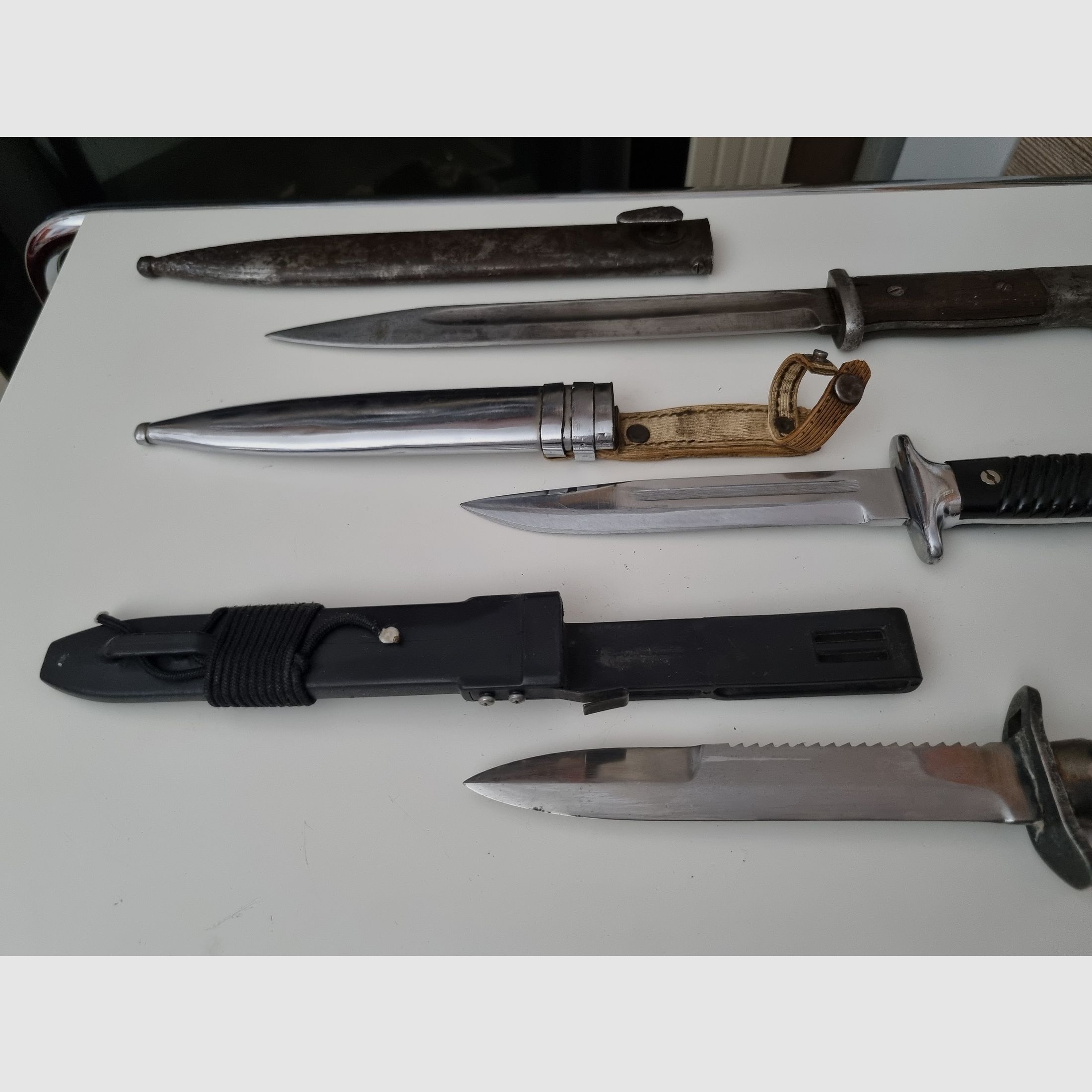 3x Bajonett, Dolch, Messer