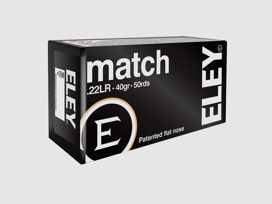 Eley Match .22 LR 40GR LFN 50 Patronen