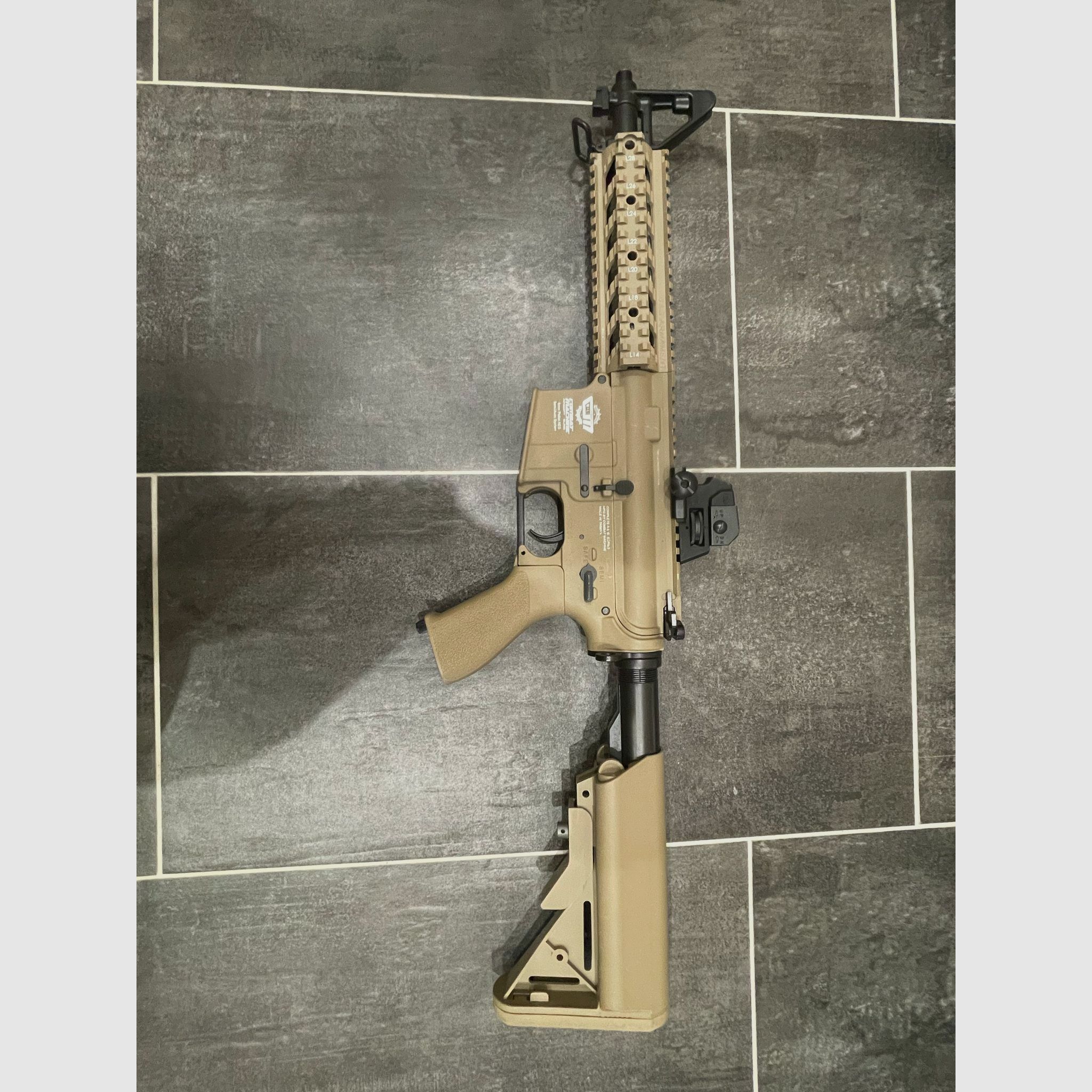Airsoft - Gewehr - G&G CM16 Raider DST -Desert - ab 14, unter 0,5 Joule