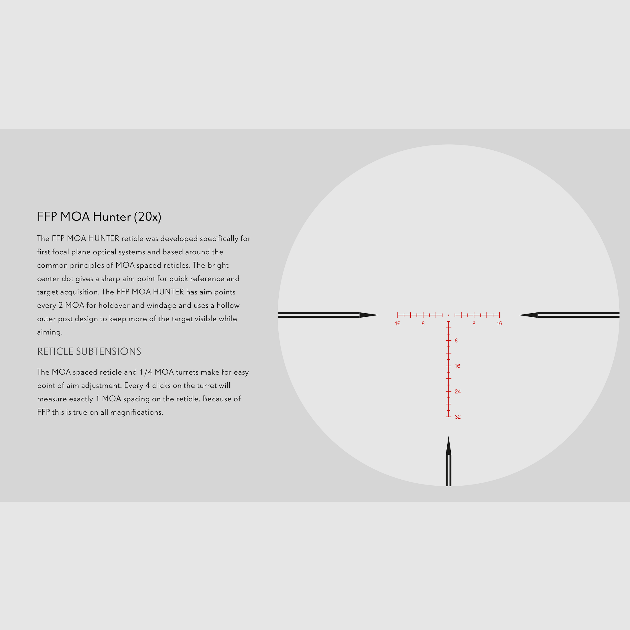 Hawke 18531 Zielfernrohr FRONTIER 30 FFP 4-20x50 MOA JAGD ABSEHEN