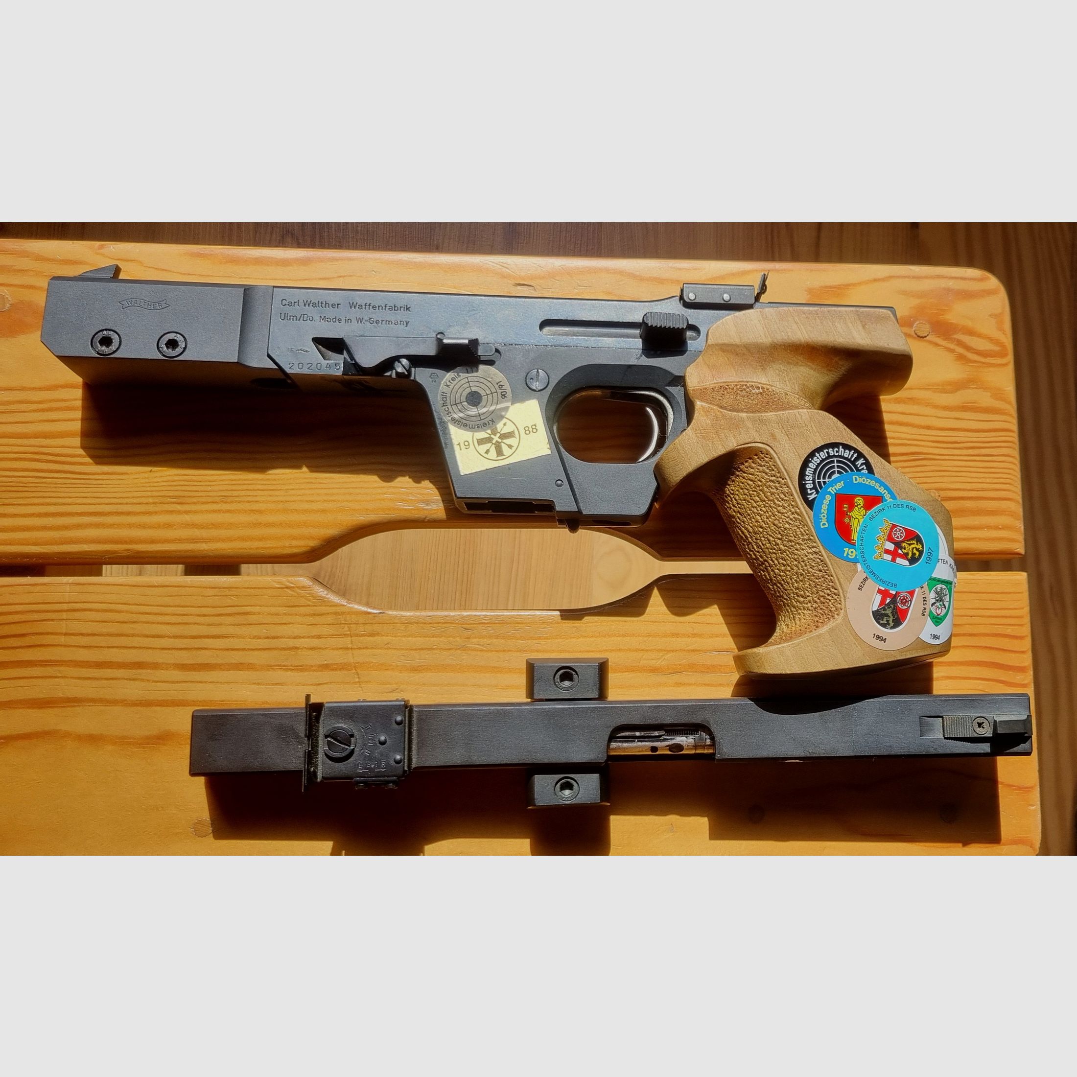 Walther GSP .32 with WS .22 Lr and barrel weight, image 2 of 8