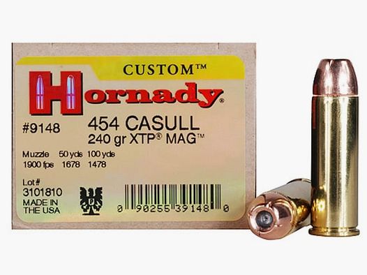 Hornady Custom .454 Casull 240GR XTP MAG 20 cartucce