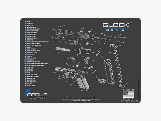 Cerus Gear – Tappetino per la pulizia – Glock Gen 4
