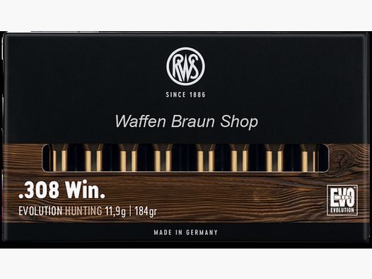 RWS .308 WIN EVO 11,9G 184GR 20ER