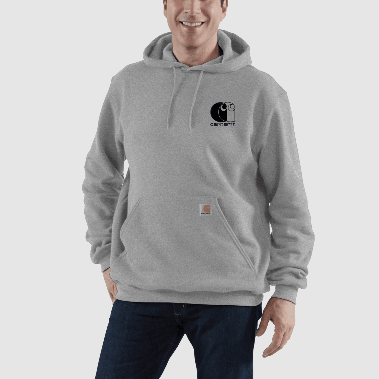 Carhartt Force™ Logo Sweatshirt Heren Asphalt Heather L