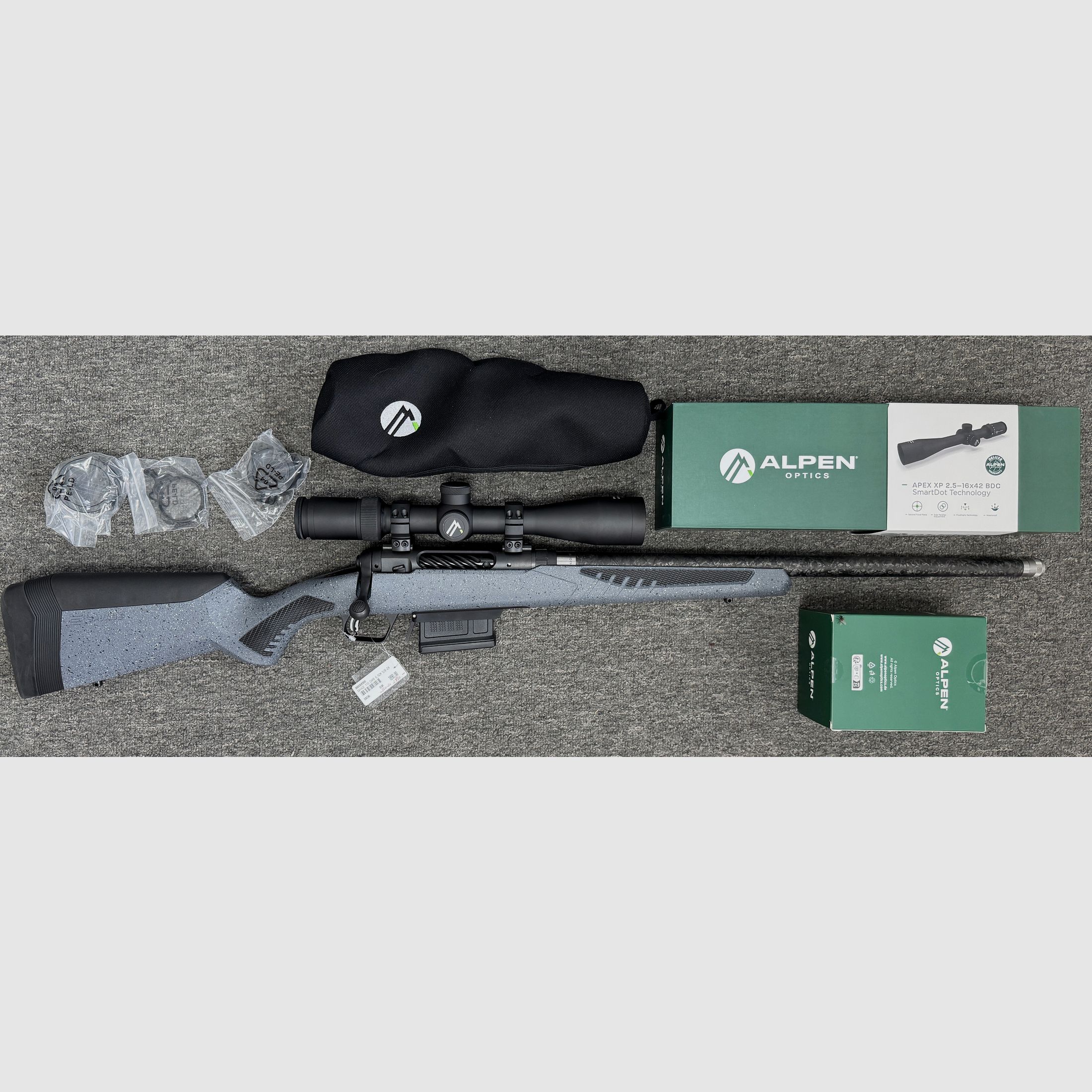 Savage 110 Carbon Predator BA 6,5mm Creedmoor met Alpenoptics APEX 2,5-16x42 - nieuw wapen, afbeelding 1 van 9