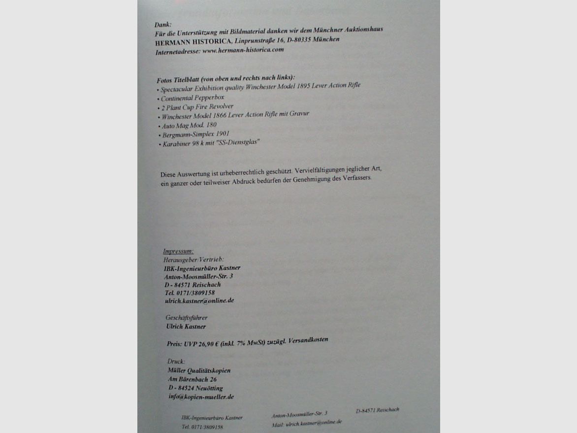 Buch	 Marktspiegel Sammlerwaffen 2005, Bild 2 von 2