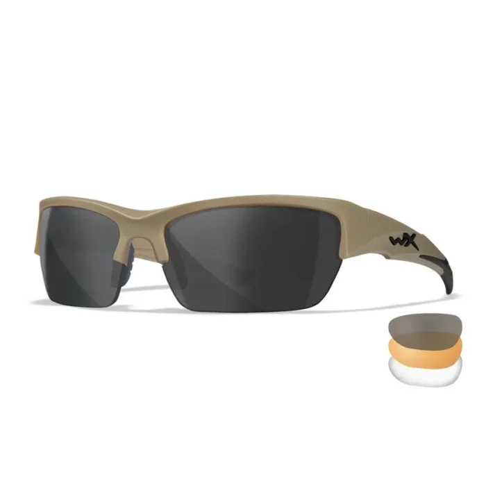 Wiley X Valor 2.5 Set 3in1- Matte Tan Tactical Glasses