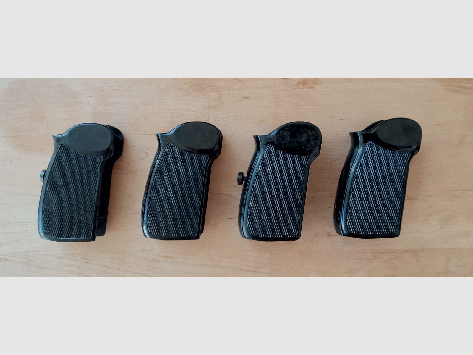 Black Bakelite grip panels for DDR police pistol-M including screw / Vintage grip for East German Makarov // 8 rounds PM 9x18