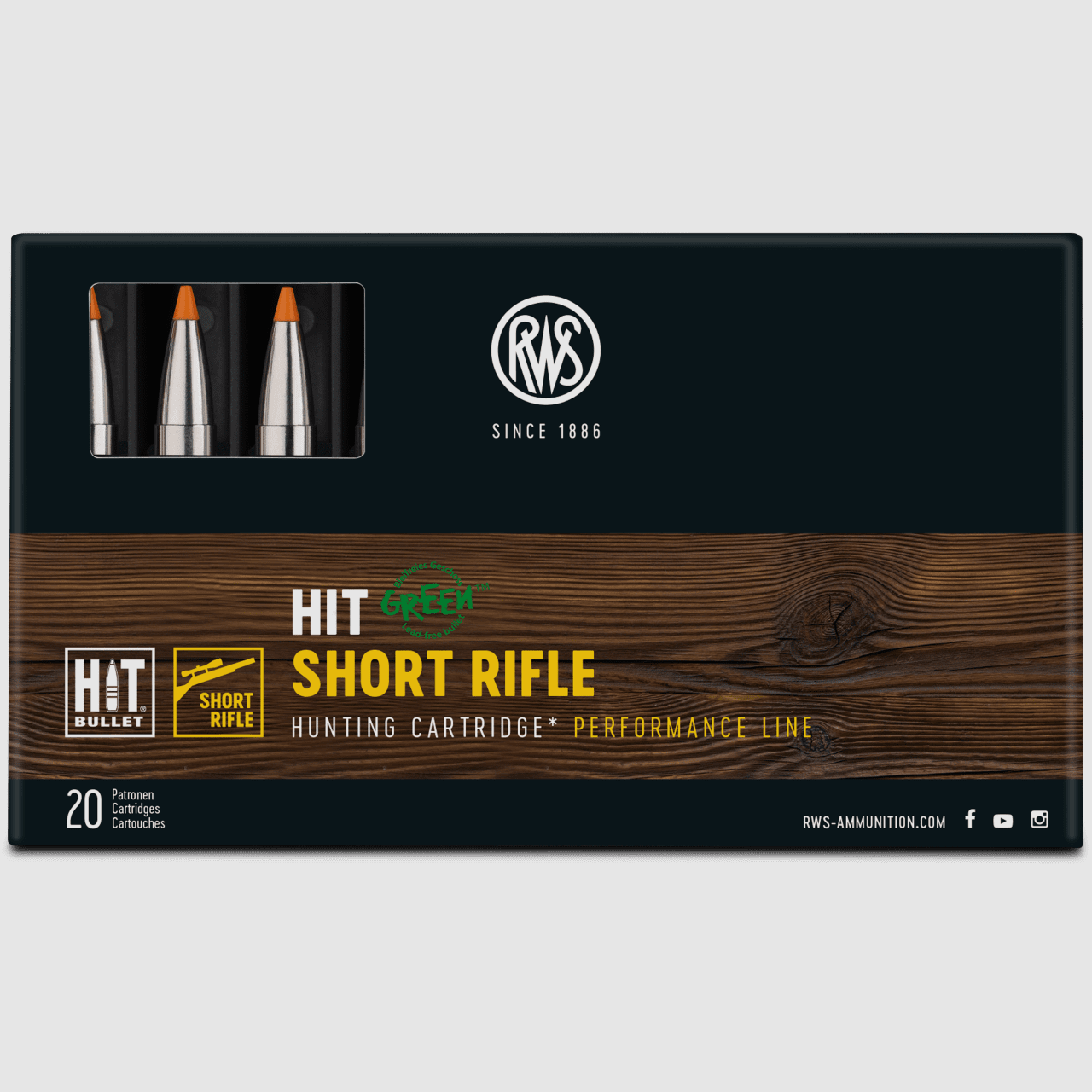 RWS .308 Win Hit Short Barrel 150 gr. - 20 St.