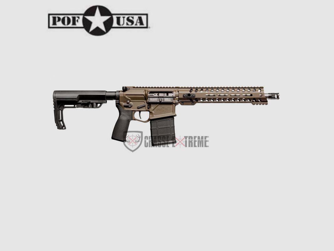 Rifle PATRIOT ORDNANCE FACTORY Rogue 12,5'' Acero inoxidable DGI ADJ Cal. 308 Win Patriot Marrón