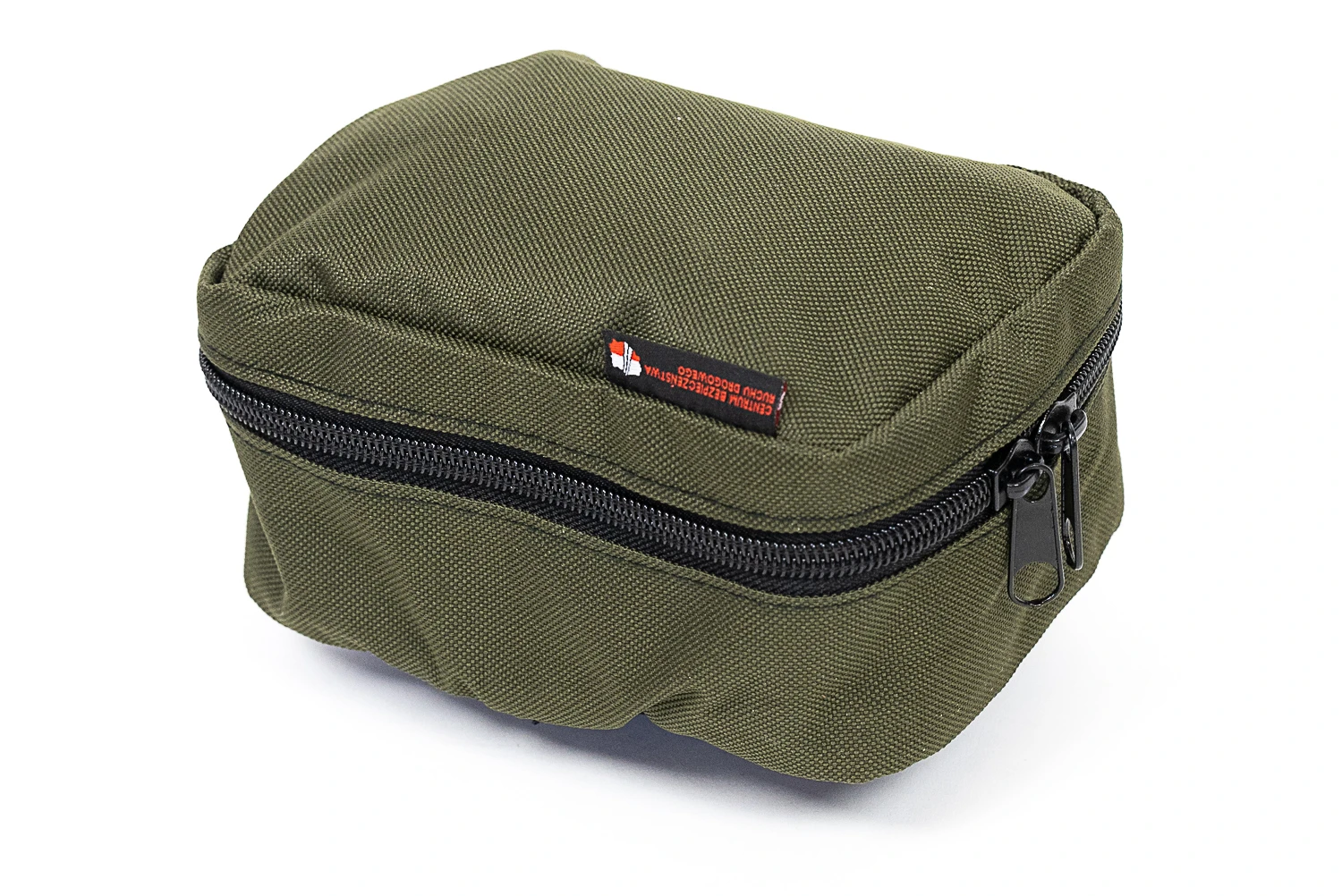 Green shooting first aid kit with equipment