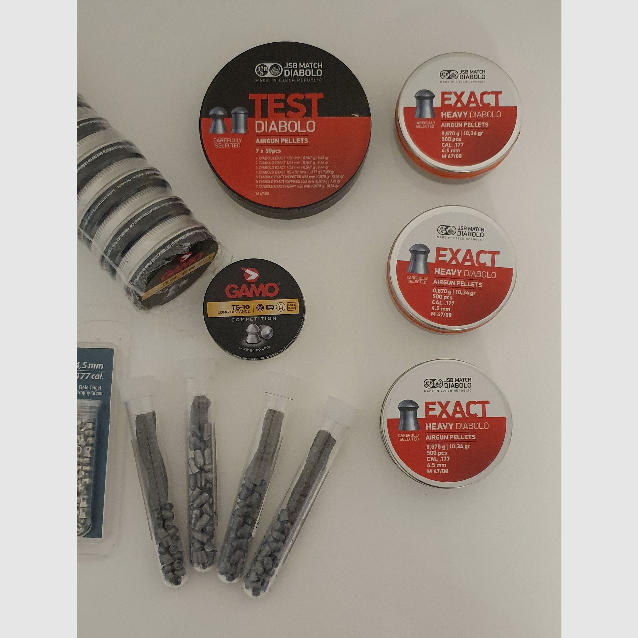 19x verschiedene Sorten Diabolos Kaliber 4,5 mm Jagd Präzision Kugel 177