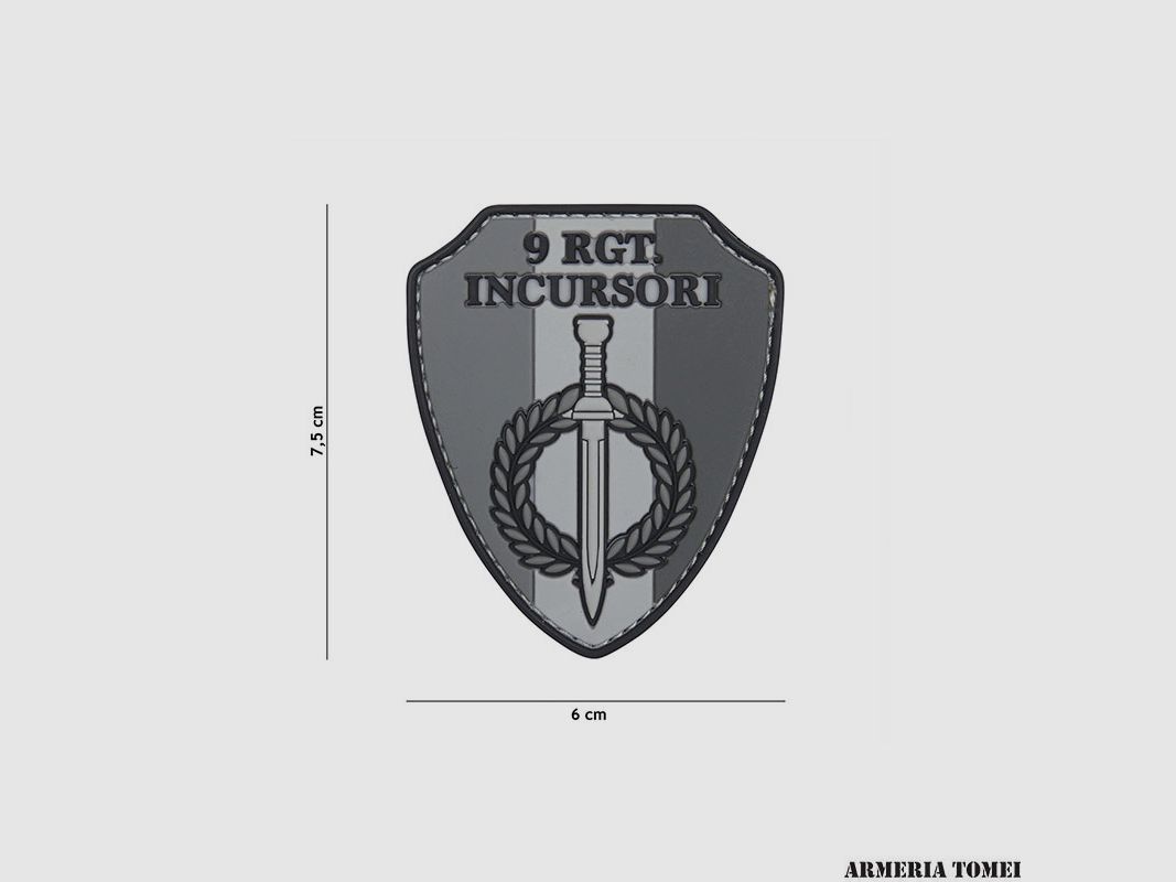 PATCH – 3D PVC 9 RGT INCURSORI GRAY #1100