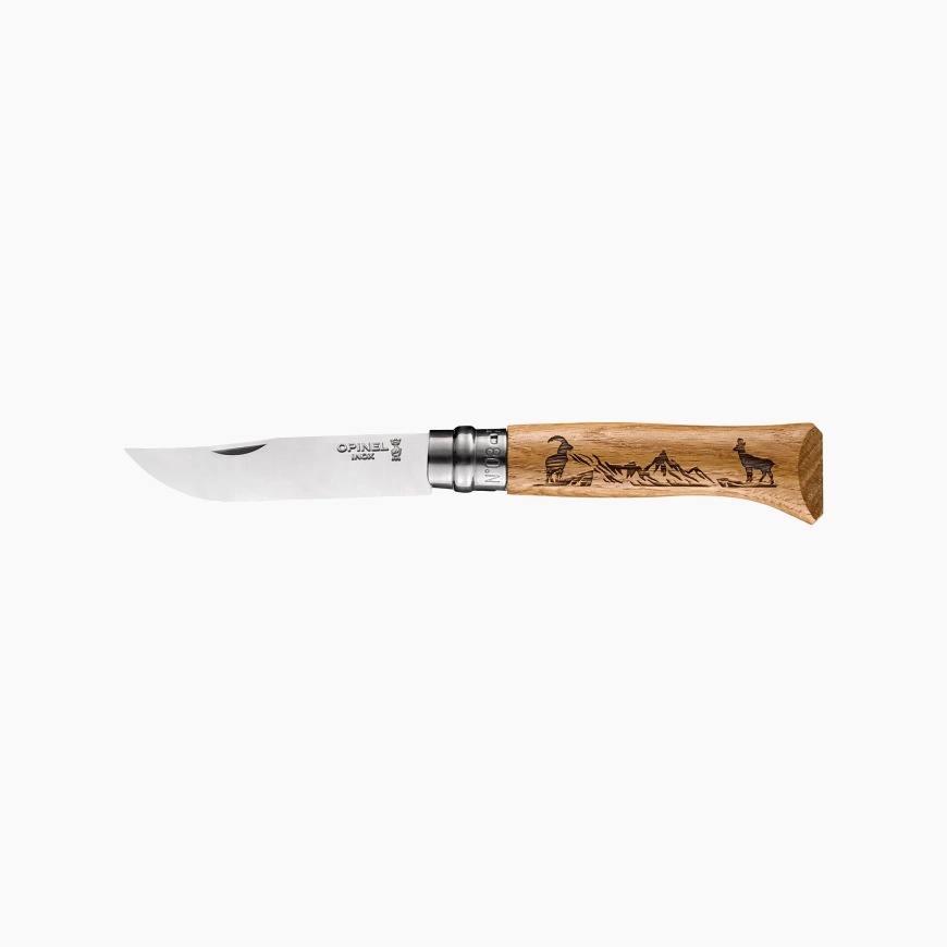 Messer N°08 Pyrografie Chamois