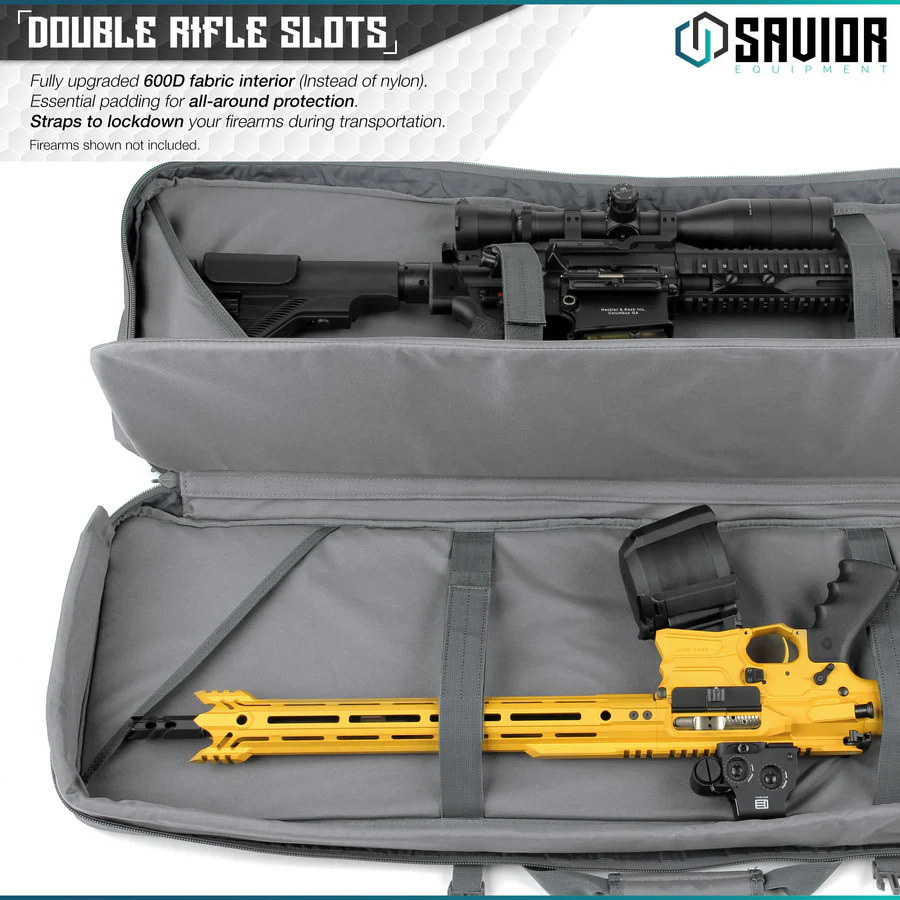 Savior Equipment – Futteral für zwei Büchsen SAVIOR URBAN WARFARE RIFLE Grau 42", Bild 5 von 8