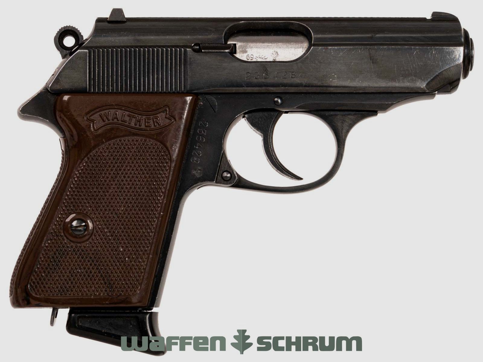 Walther PPK 7,65mm Browning, 2ème chargeur LL: 83 mm