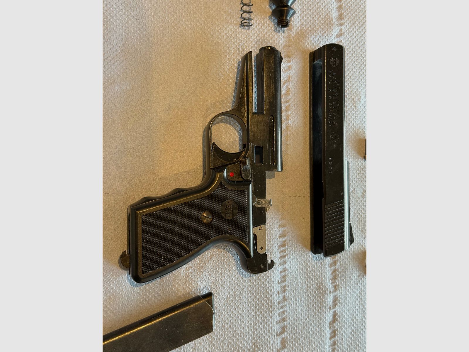 SM Rhöner SM 80 – Klassische Schreckschusspistole im Kaliber 8mm P.A.K. (PTB 267, Beschuss KC 1992)