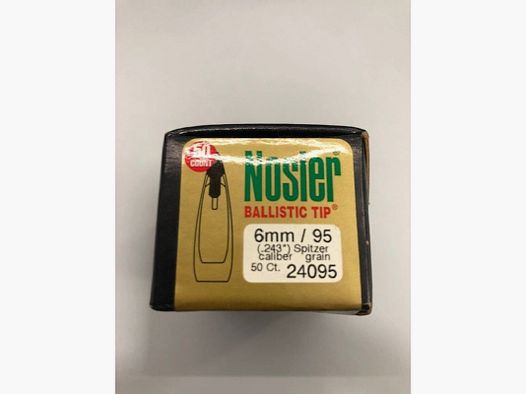 NOSLER BALLISTIC TIP 6MM 95GR QT50