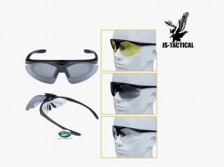 JS TACTICAL Occhiali da tiro con lenti intercambiabili