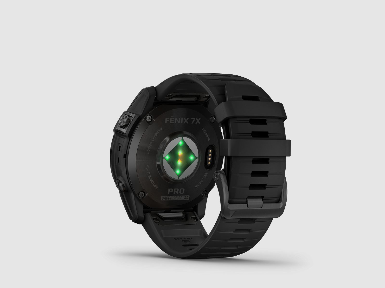 Garmin fēnix® 7X Pro – Sapphire Solar Edition, Black/Carbon Gray Titanium with QuickFit® Silicone Strap 26 mm
