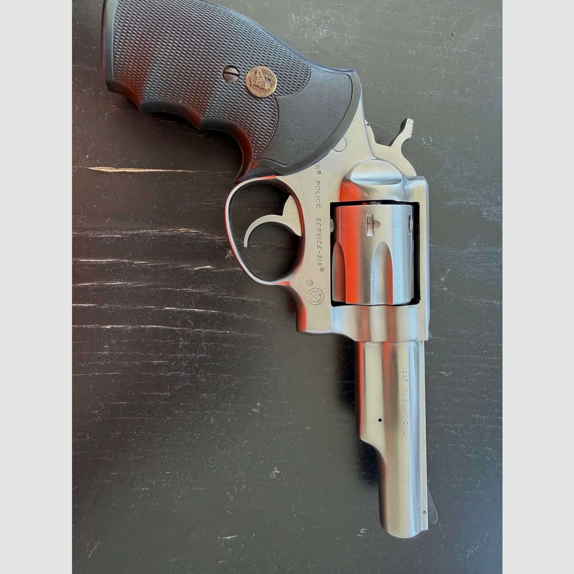 Revolver Ruger Police Service Six – Kal. .357 Magnum – 4” Lauf – inkl. Lederholster