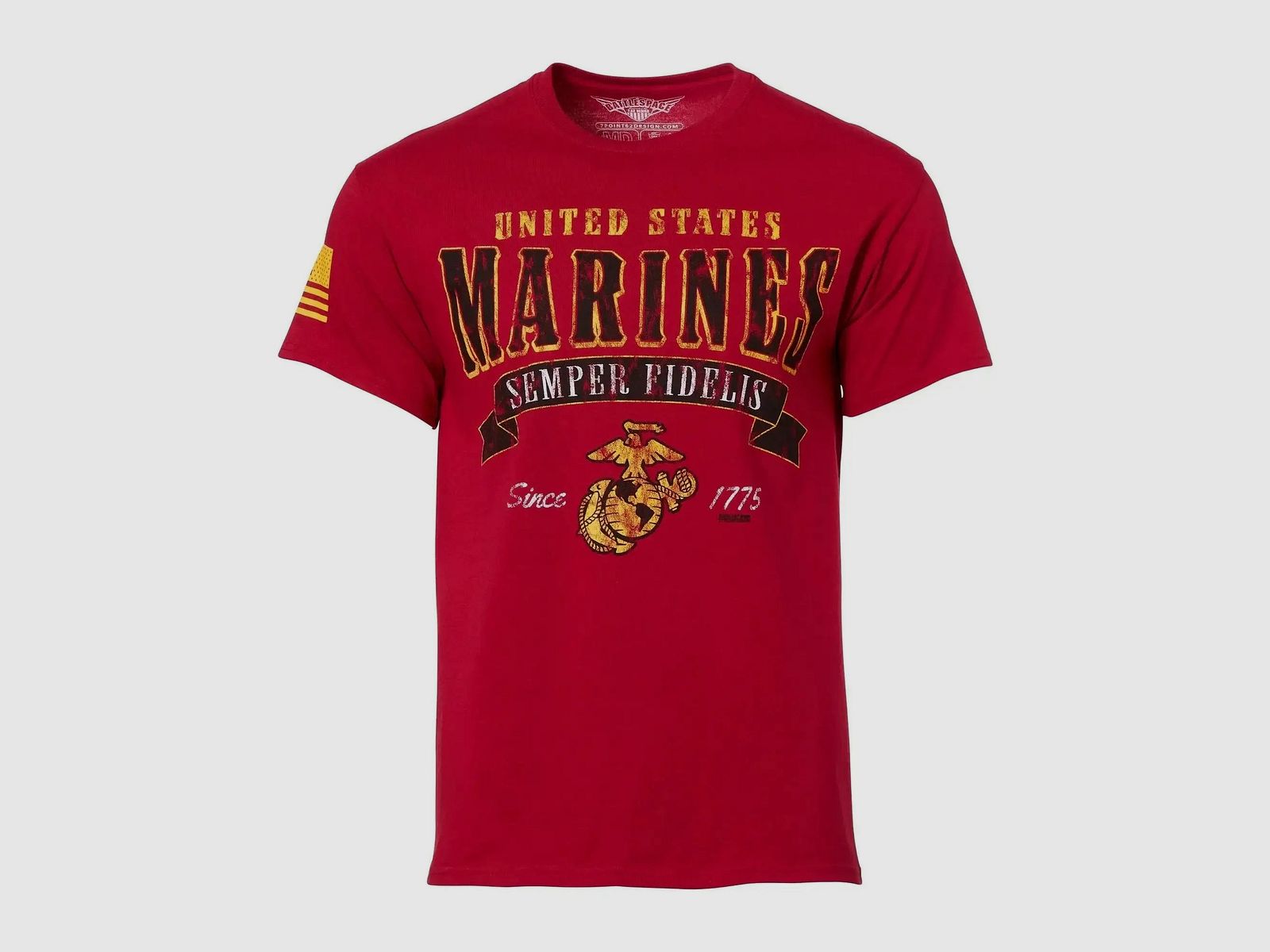 7.62 Design 7.62 Design T-Shirt USMC Arched Semper Fi scarlet