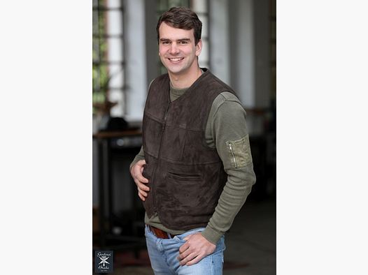 Velvet lambskin vest