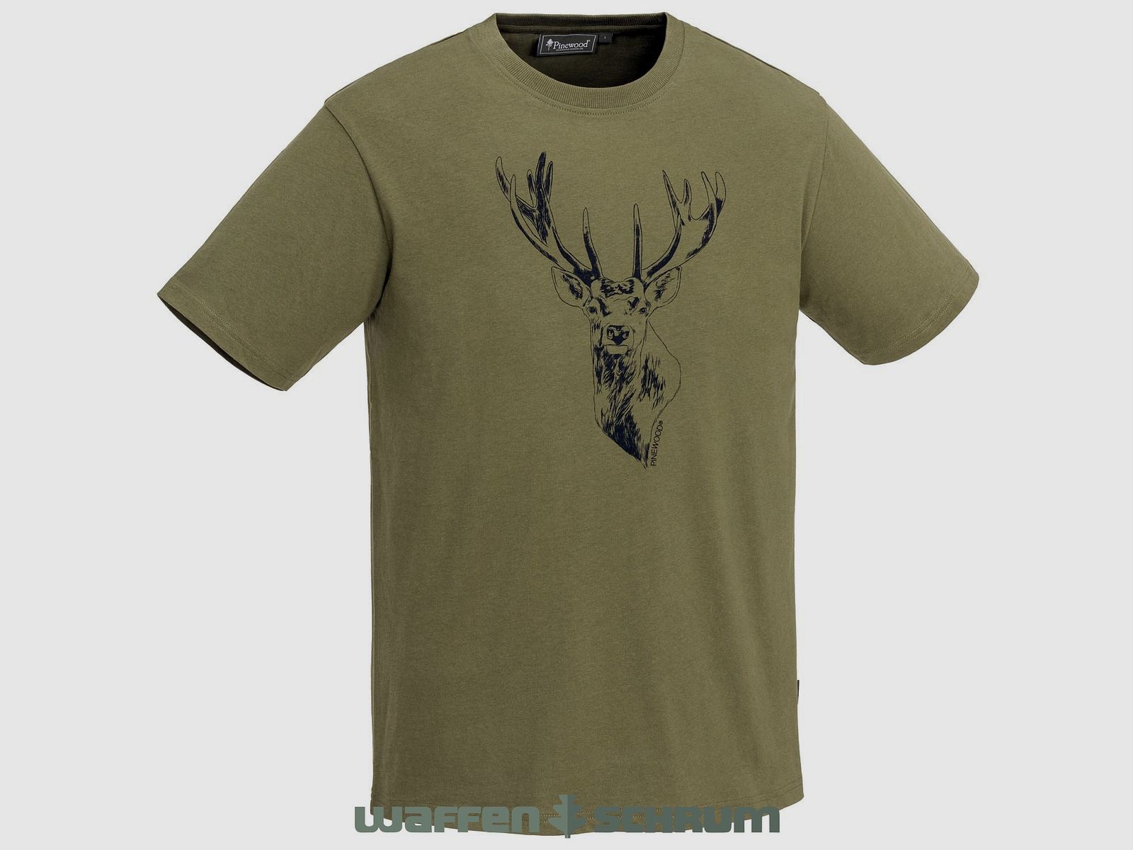 Pinewood T-Shirt Red Deer H.Olive