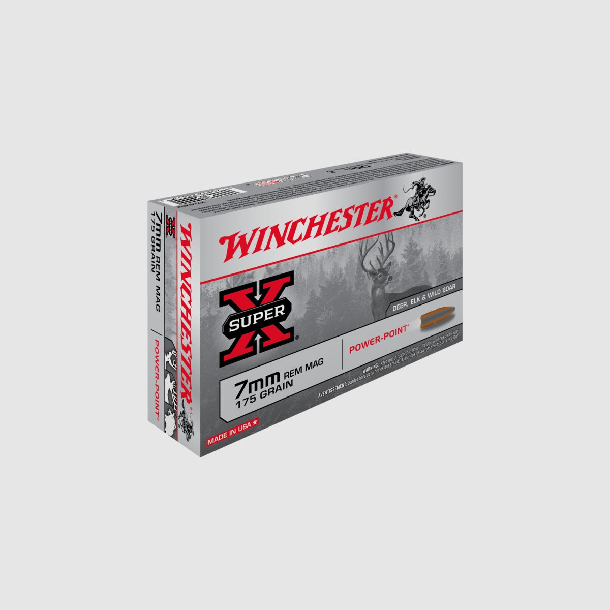 AM.KUL. 7mm Rem. Mag. WINCHESTER 175GR POWER POINT (1op20szt.), imagen 1 de 9