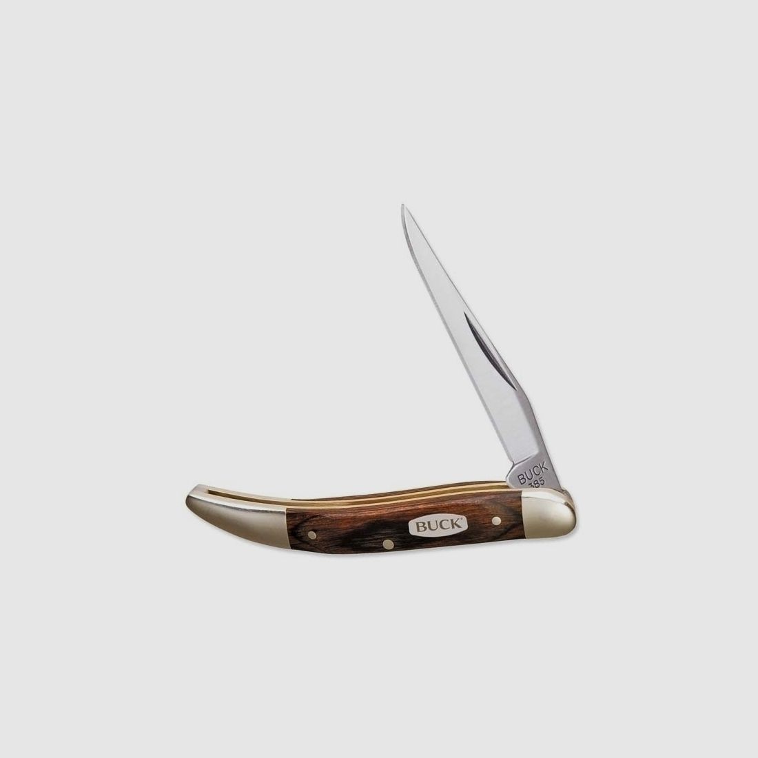 Couteau de poche Mini Buck TOOTHPICK, acier 420J2, lame Clip Point, Slip Joint, bois Pakkaholz