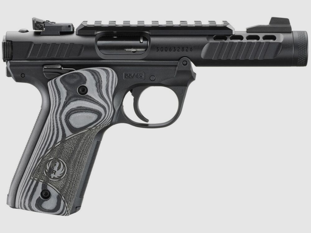 Pistolet semi-automatique Ruger Mark IV 22/45 Lite .22LR Noir, canon de 4,4" avec filetage, Picatinny