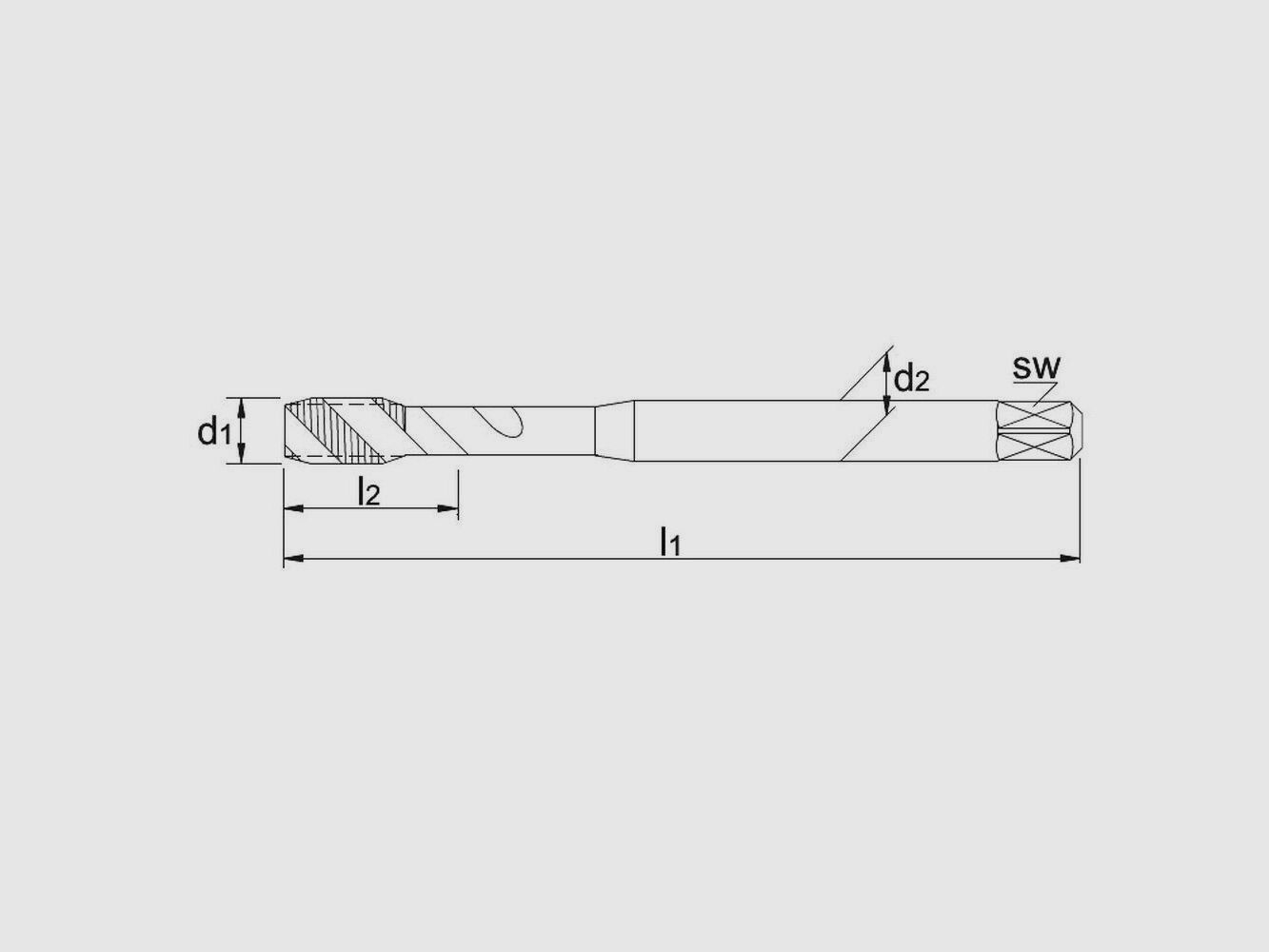 Maschinengewindebohrer 40 HSSE-V – Maschinengewindebohrer 40° HSSE-V M5 x 0.8, Bild 2 von 2