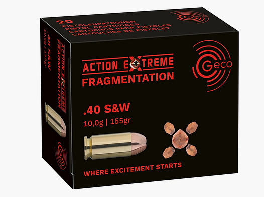 .40 S&W Azione Estrema Frammentazione 10,0g/155grs. Geco