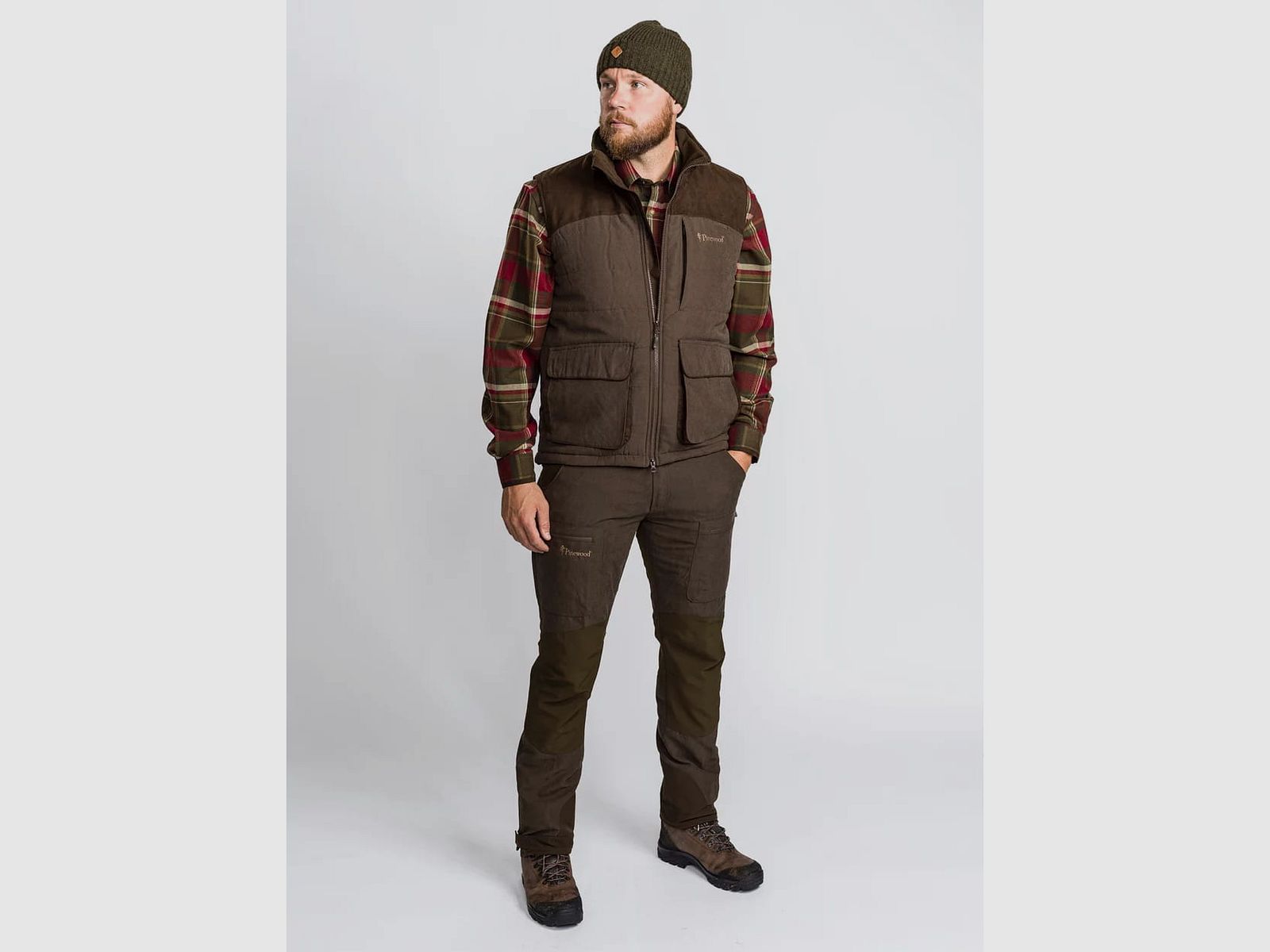 Spodnie Pinewood Caribou Hunt 5985 - Suede Brown/Dark Olive, zdjęcie 2 z 6