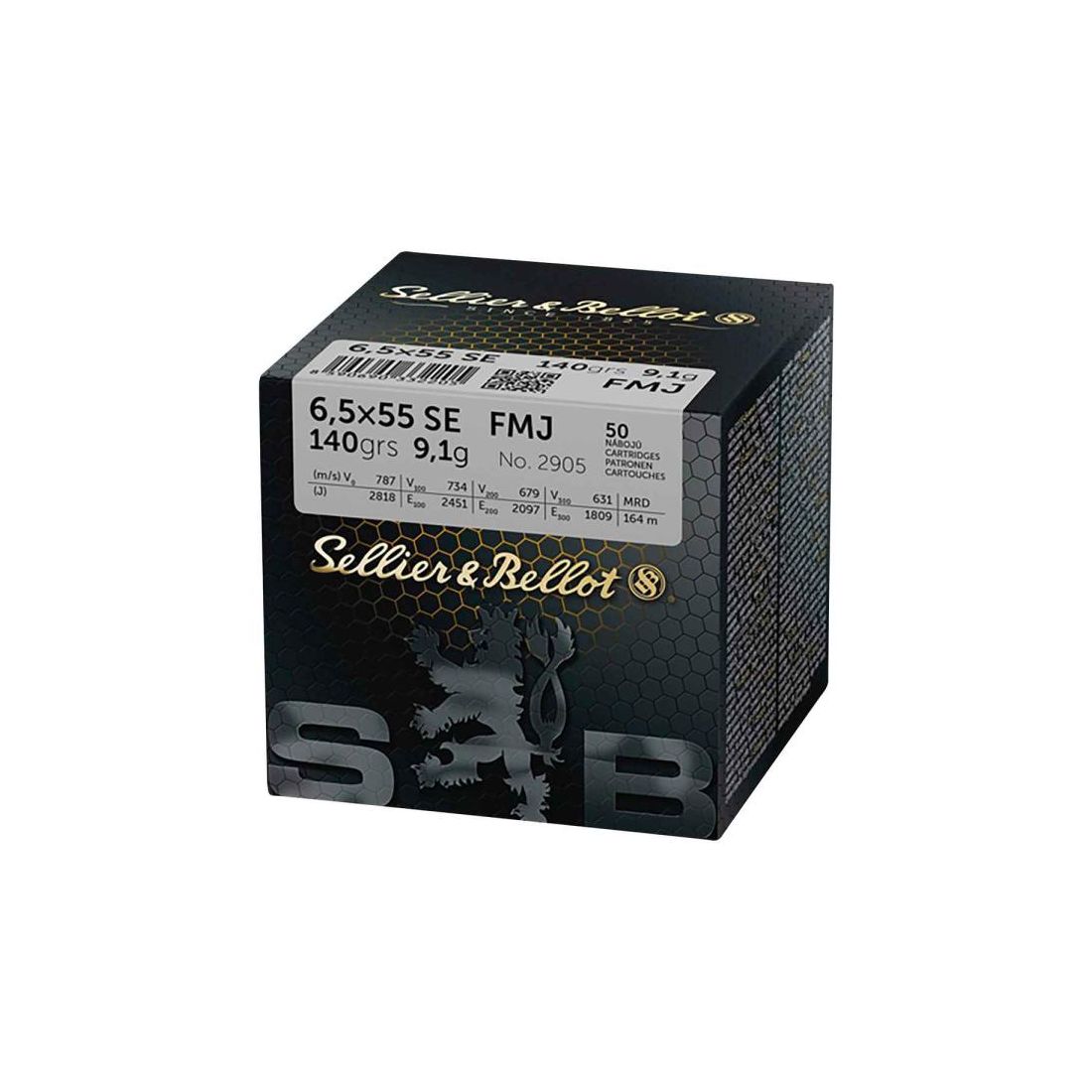 SELLIER & BELLOT Kugelpatronen 6,5x55 VM 50 Stk  9,1g/140grs
