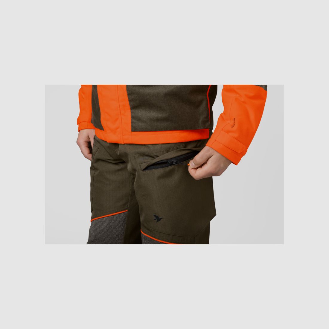 Seeland Herren Hose Venture Pine green/Hi-Vis orange