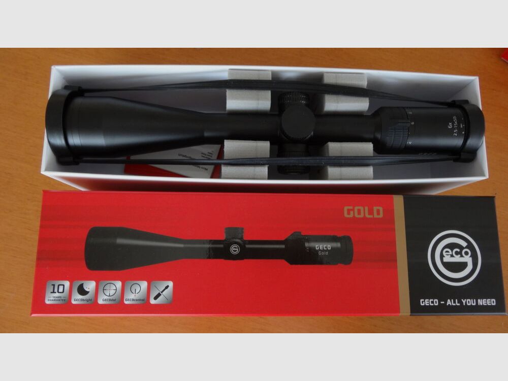 GECO Geco celownik optyczny Gold 2,5-15x50i, podświetlany nr 4