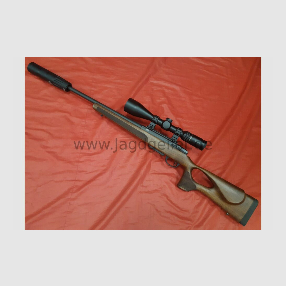 Repetierbüchse BRENNER BR20 308 Win. Holz-Lochschaft + Schalldämpfer und 3- .308Win