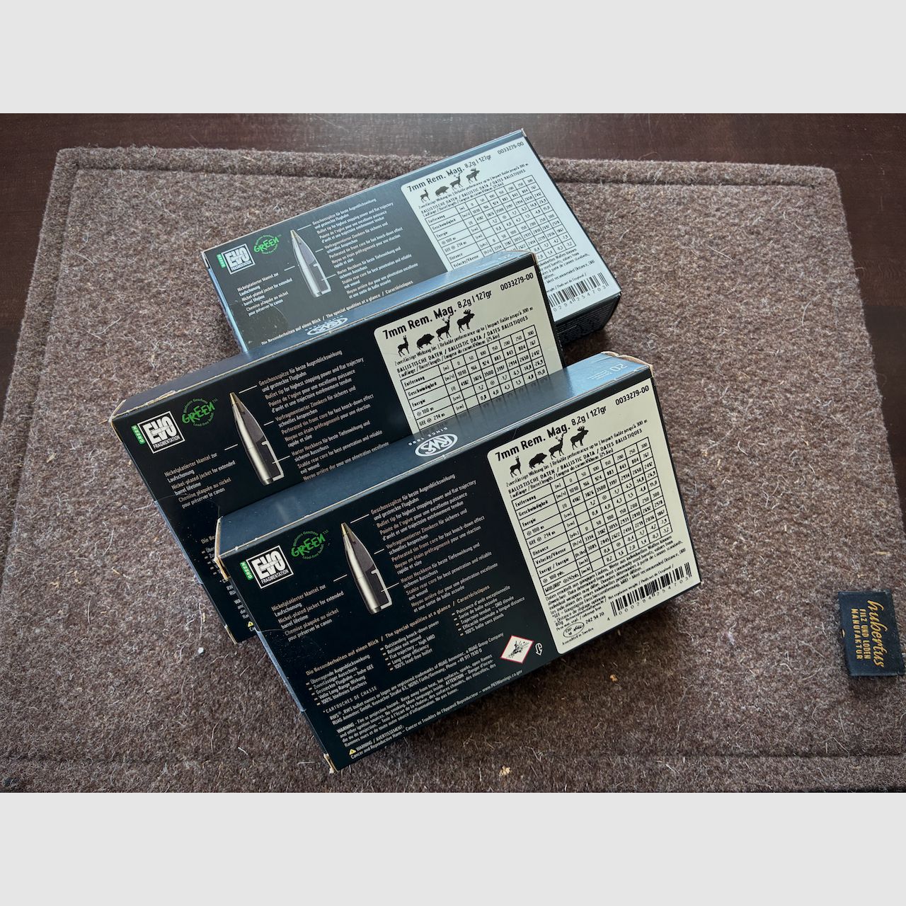 3 Packungen RWS Evolution Green 7mm Rem. Magnum (8,2 g / 127 gr)