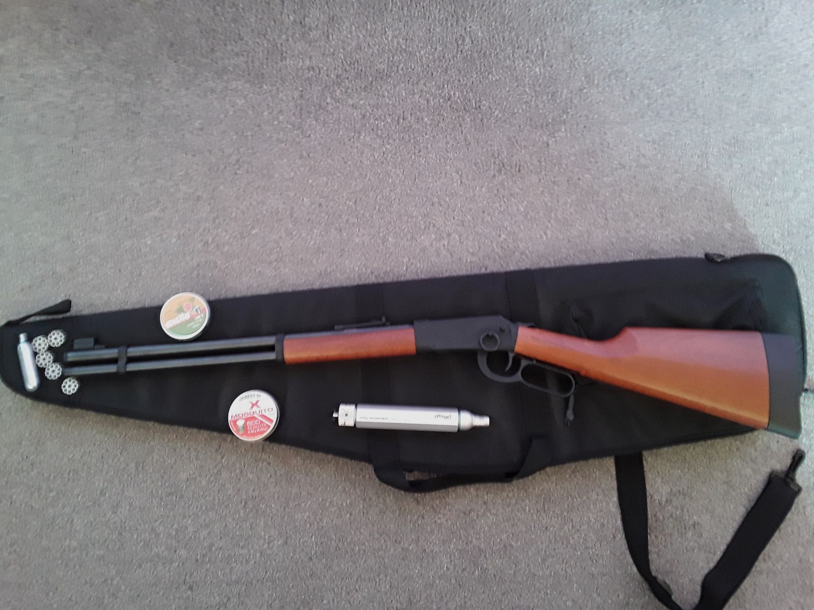 Walther Lever Action  co2 Diabolo 7,5 Joule mit reichlich Zubehör 