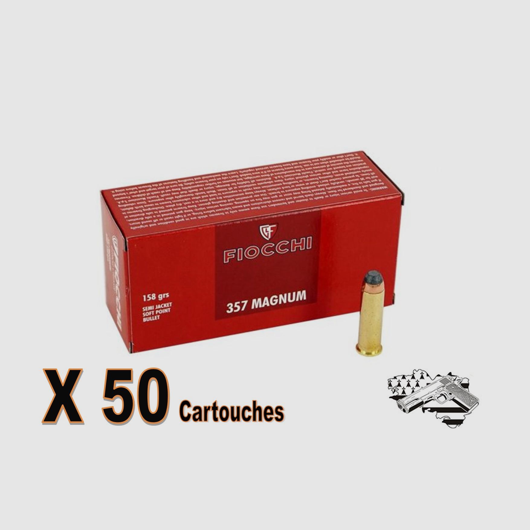 Fiocchi .357 mag SJSP 158 grs pro 50