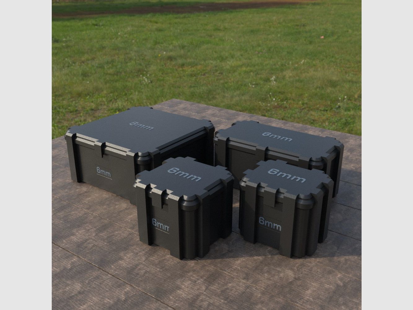 Filamelt ammunition box / 6mm Creedmoor / 'flip lid' / cartridge box, ammo box