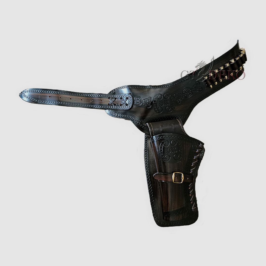 Western Holster Linkshänder mit 24 Deko Patronen