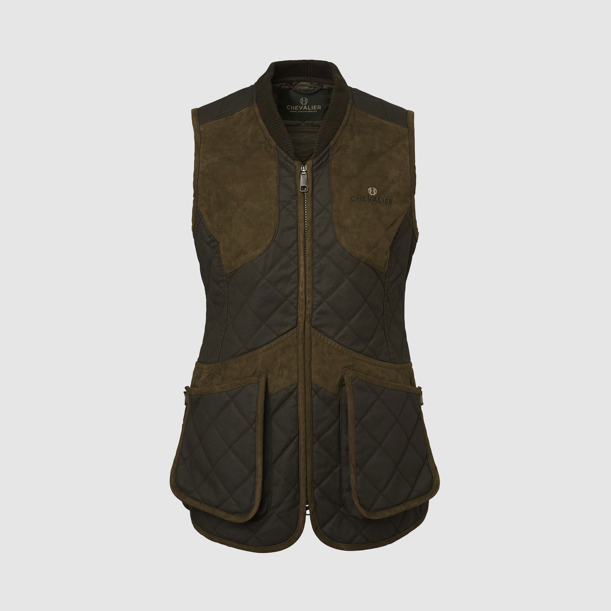 Chevalier Vintage Gilet da Caccia Donna, 40W Marrone